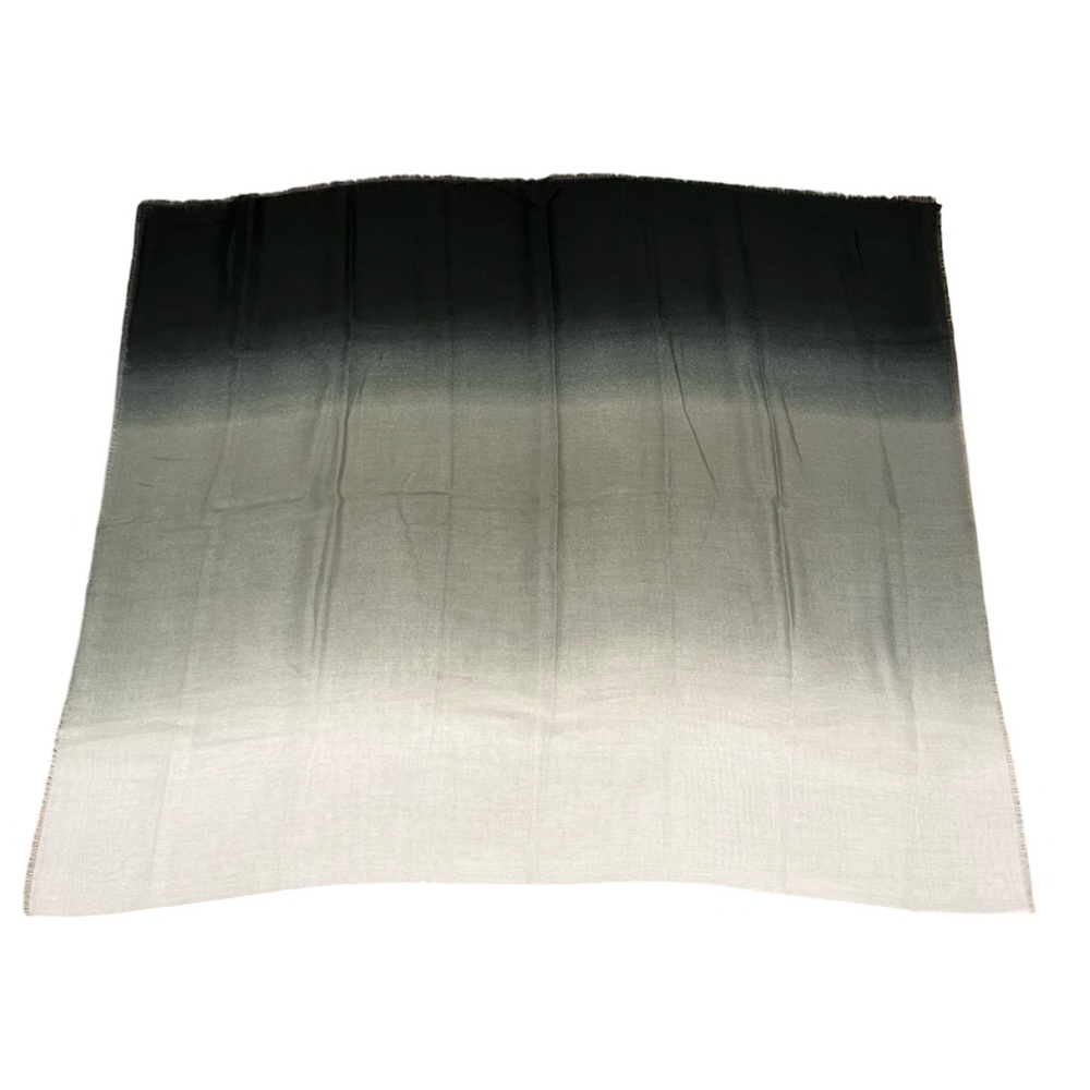 New Carly Cushnie Ombre Scarf Gray to White Ombre Fall Skiing Shawl Luxury Cozy - Picture 6 of 7